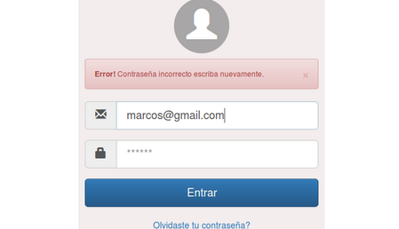 Formulario de login en HTML5-CSS3