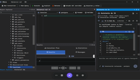 DBexa: el cliente PostgreSQL para Windows con editor SQL inteligente y asistente de IA